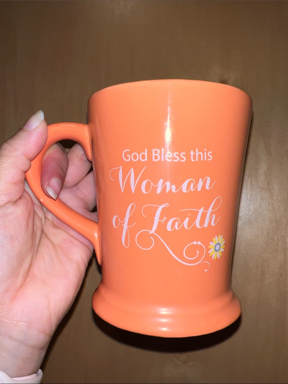 Woman of Faith Ceramic Mug - peach